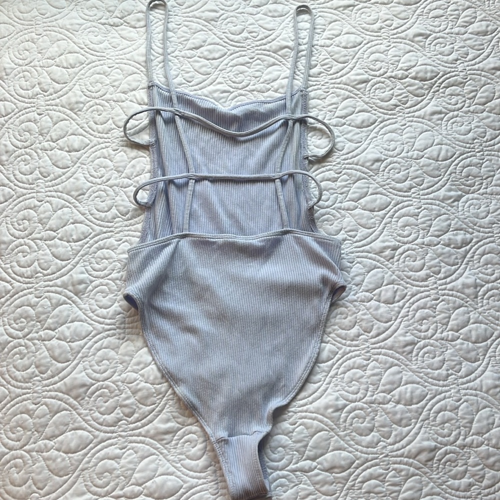 URBAN OUTFITTERS Strappy Blue Bodysuit Size M